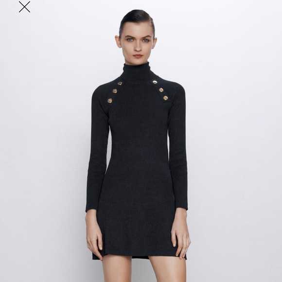 Zara Dresses & Skirts - Zara knit dress with buttons